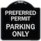 Signmission Preferred Permit Parking Only Heavy-Gauge Aluminum Architectural Sign, 18" x 18", BS-1818-23276 A-DES-BS-1818-23276 - alternate 1